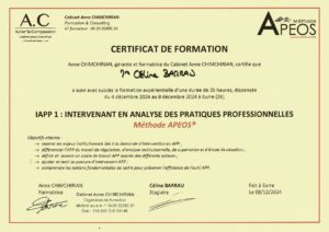 Certif APEOS Céline Barrau