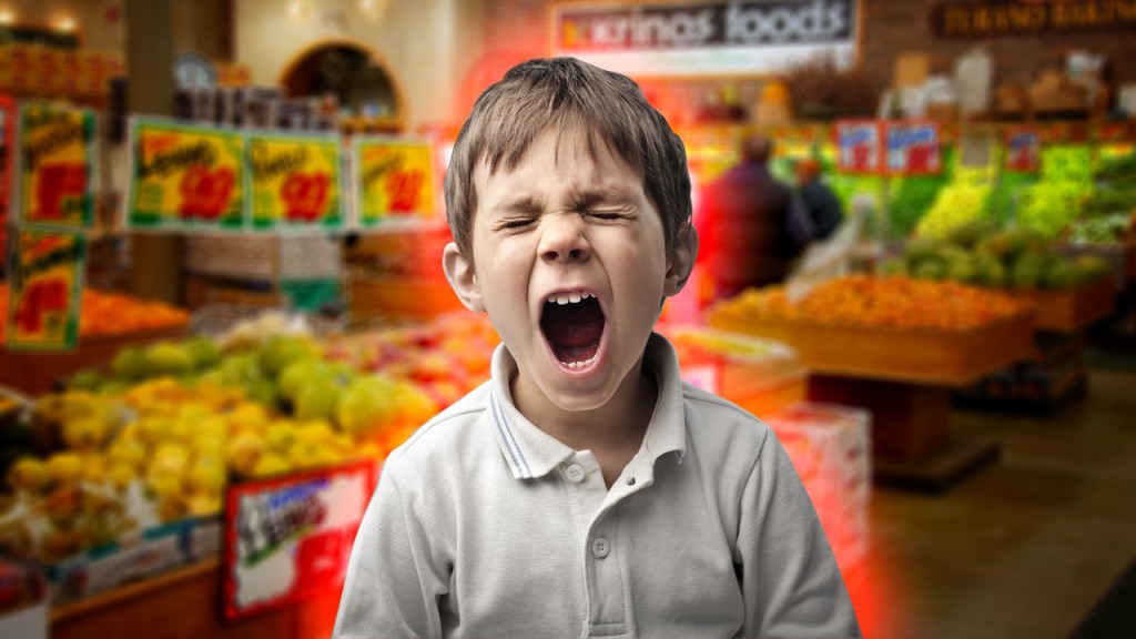 Faire face aux crises des enfants au supermarché